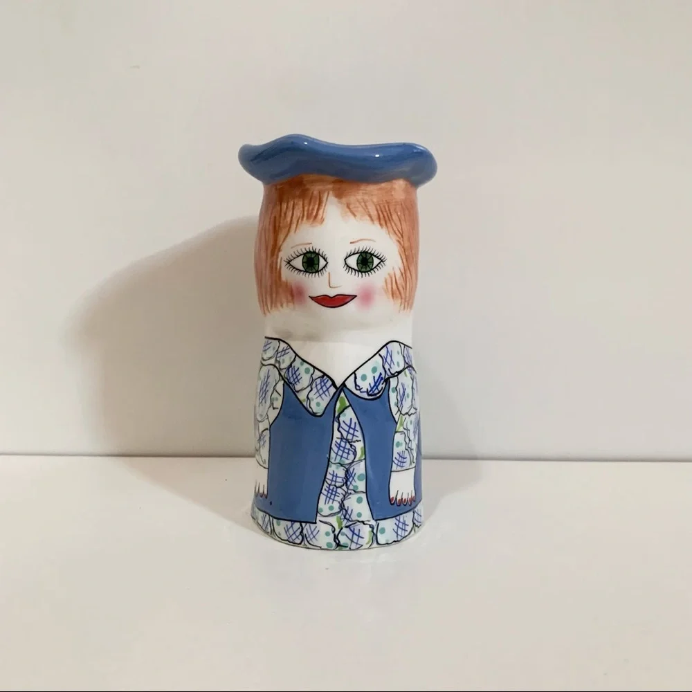 Hold Vintage glazed ceramic woman vase - Picture 12 of 14
